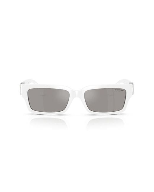 Tiffany & Co Gray 56Mm Rectangular Sunglasses for men
