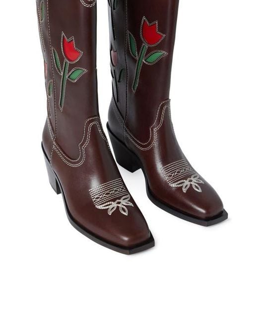 Loeffler Randall Brown Wilder Western Boot