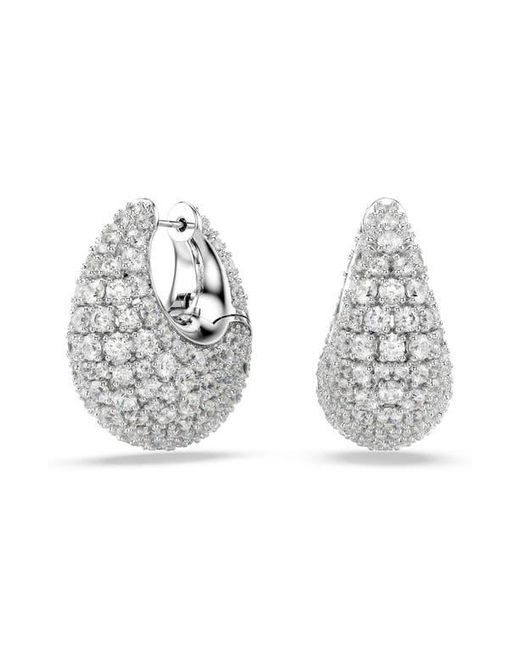 Swarovski Metallic Sublima Crystal Hoop Earrings