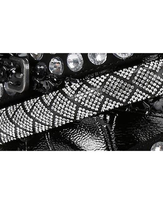 Kurt Geiger Black Crystal Embellished Multistrap Boot