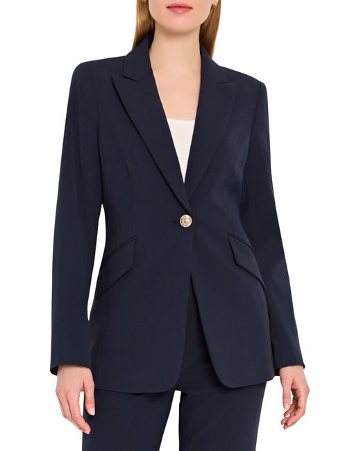 Tahari Blue One Button Jacket