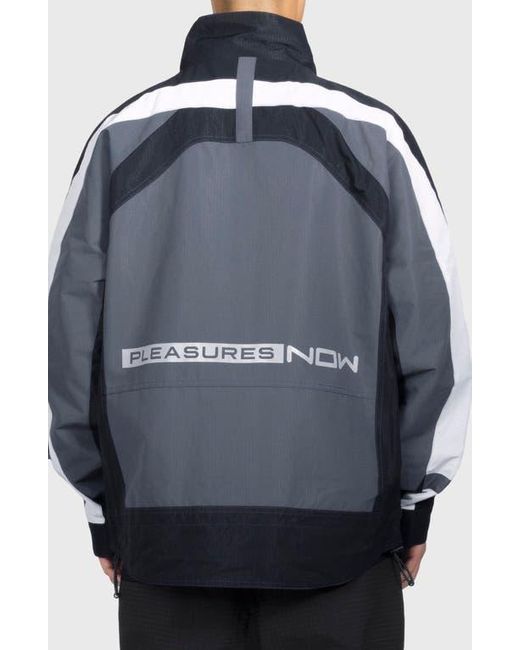 Pleasures Blue Tactical Moto Jacket for men