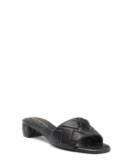 Kurt Geiger White Kensington Quilted Slide Sandal
