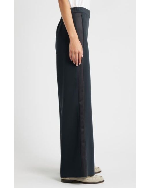 Rag & Bone Black Melanie Crepe Wide Leg Pants