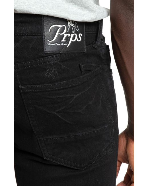PRPS Black Shire Stretch Skinny Jeans for men