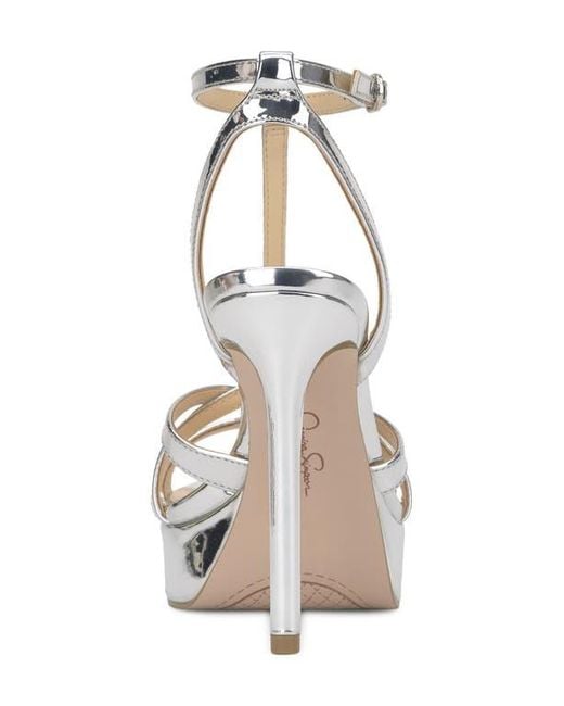 Jessica Simpson White Sippete T-Strap Platform Sandal