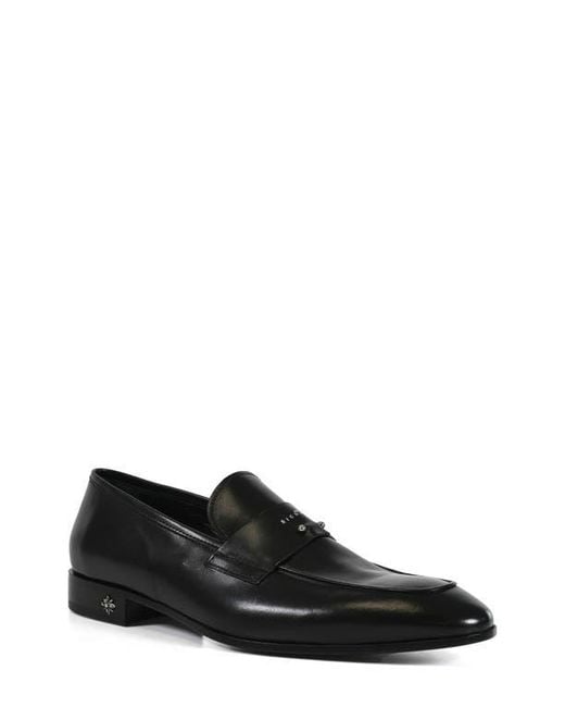 John Richmond Black Logo Embossed Loafer for men