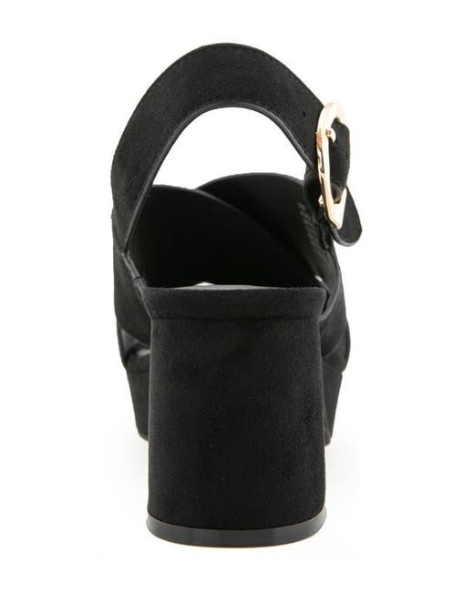 Aerosoles Black Pura Platform Sandal