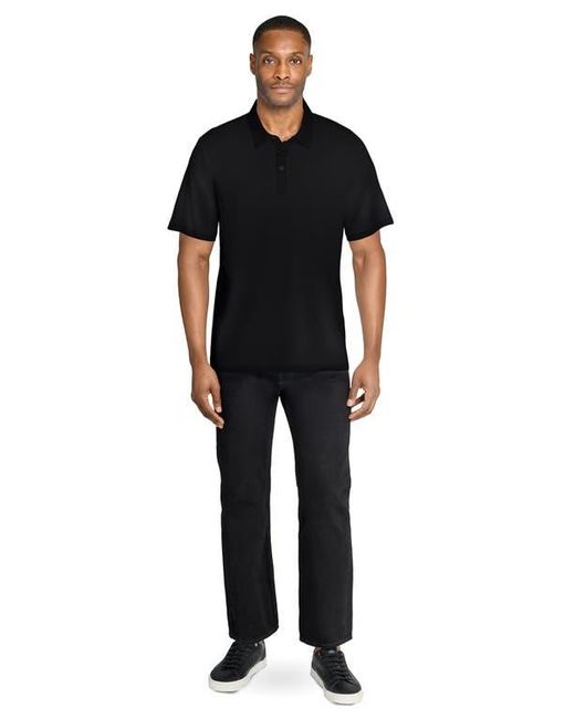 W.r.k. Black Solid Reworked Slim Fit Polo for men
