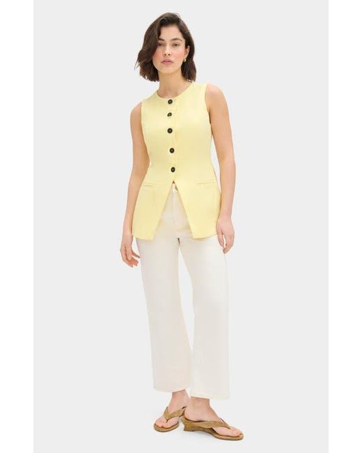 ALIGNE Yellow Leo Collarless Vest