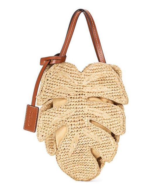 Staud Metallic Palm Raffia Handbag