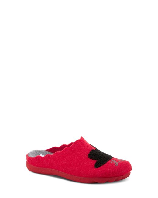 Flexus by Spring Step Red Swanlove Scuff Slipper