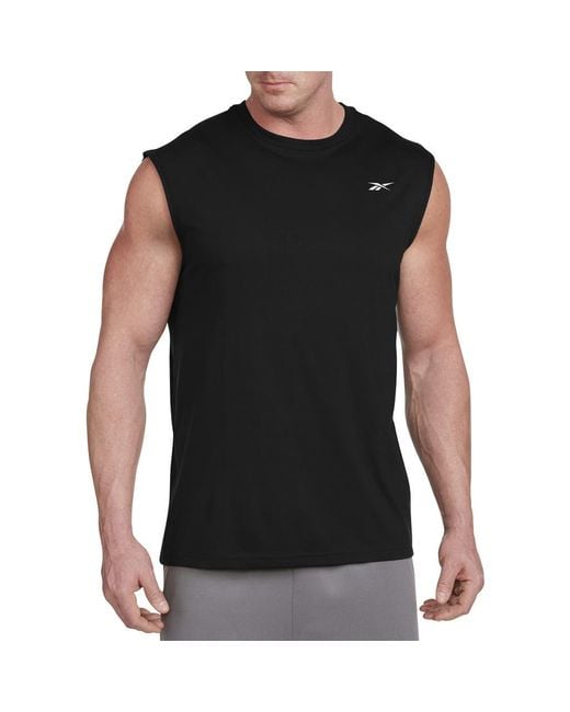 Reebok Blue Big & Tall Performance Jersey Tech Muscle Tee for men