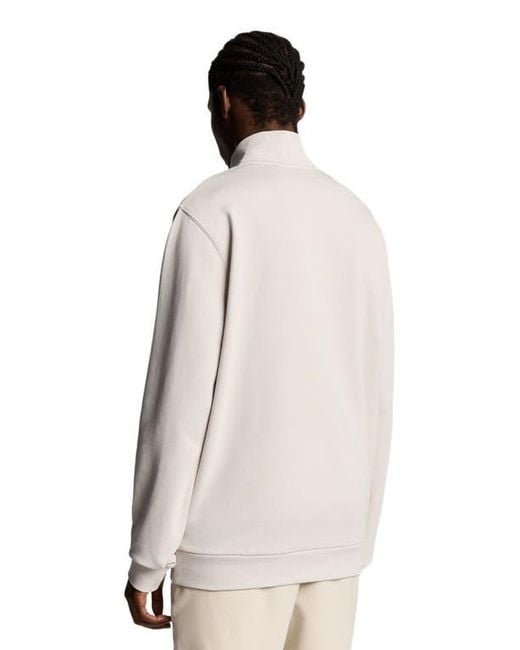 Lyle & Scott Natural Loopback Quarter Zip Sweat for men