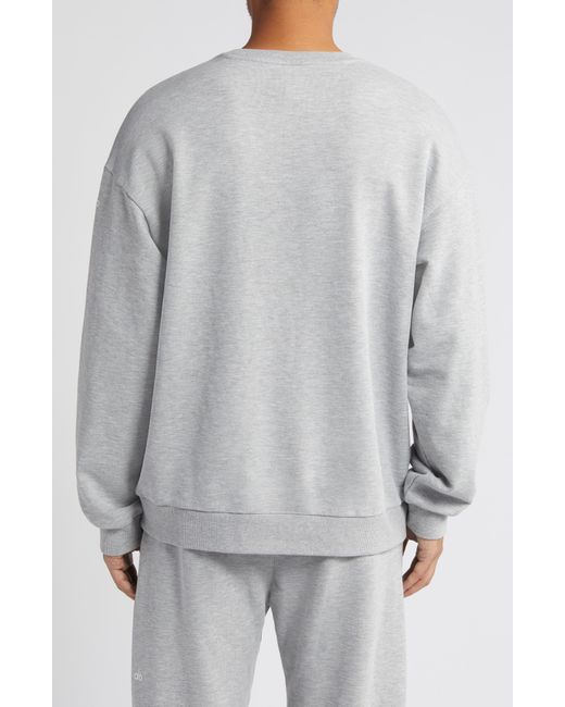 Alo Yoga Gray Chill Crewneck Sweatshirt for men