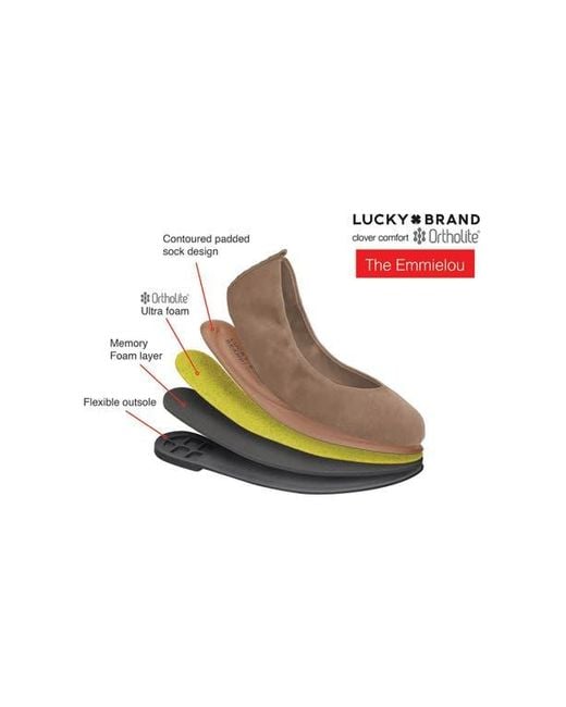 Lucky Brand Black Emmielou Ballet Flat