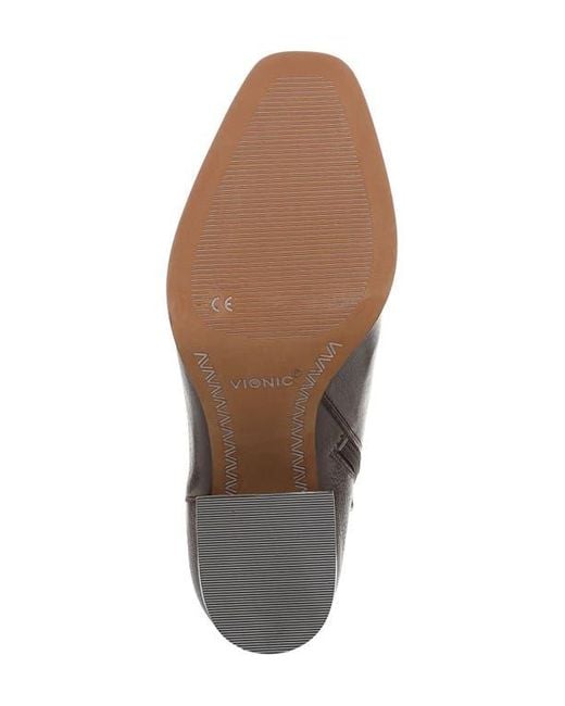 Vionic Brown Vynn Plain Toe Bootie