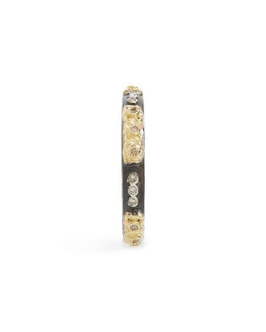 Armenta Metallic Old World Carved Diamond Stack Ring