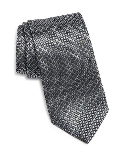 Canali Gray Geometric Silk Tie for men