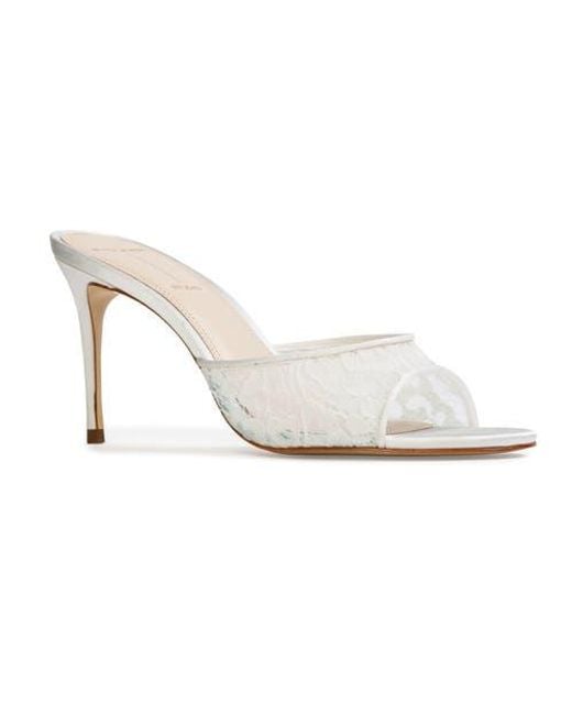 Black Suede Studio White Celeste 80 Mule