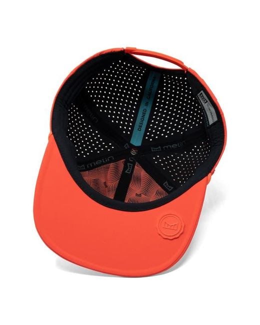 Melin Red Coronado Hydrolite Performance Snapback Hat for men