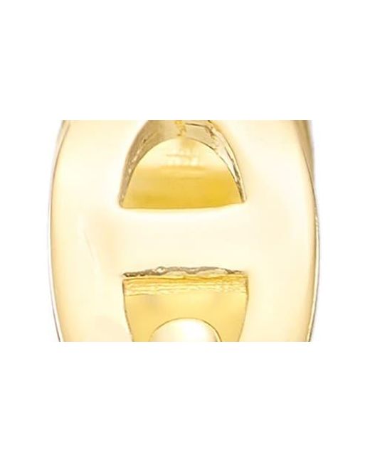 ATHRA LUXE Metallic Mariner Link Hoop Earrings