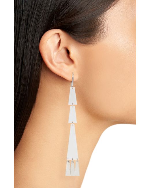 Isabel Marant White Winona Chandelier Earrings