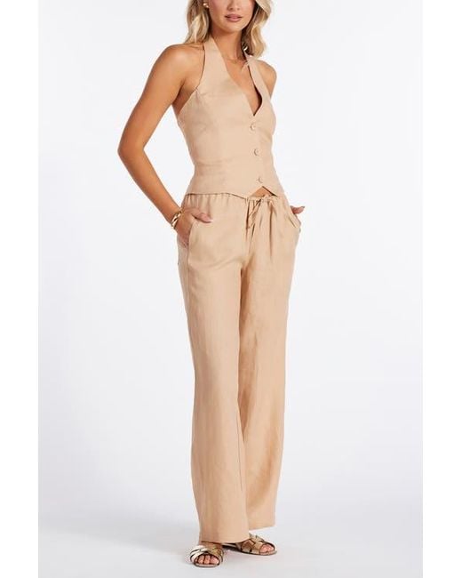 Bishop + Young Natural Positano Drawstring Pant