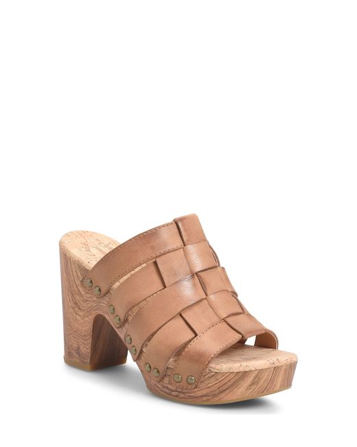 KorkEase Devan Platform Sandal in Brown Lyst