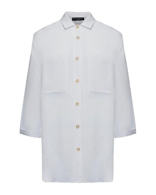 PIETRO BRUNELLI MATERNITY White Button Down Maternity Shirt