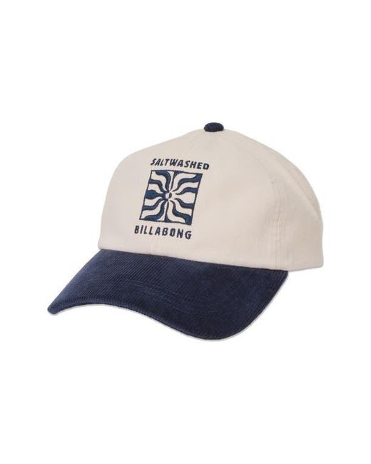 Billabong Blue Embroidered Cotton Twill Baseball Cap