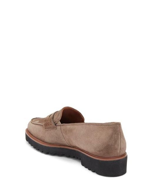 Paul Green Brown Carmel Lug Penny Loafer
