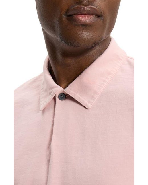 Theory Pink One Button Polo for men