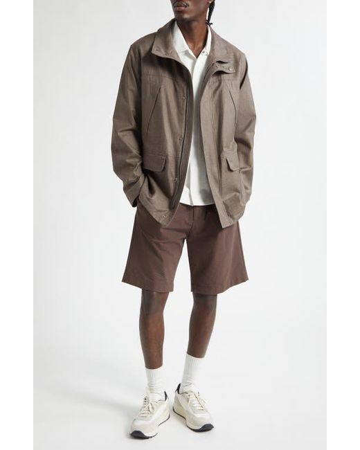 Herno Brown Storm System Long Jacket for men