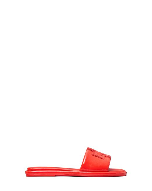 Tory Burch Red Double T Burch Slide