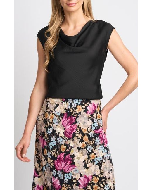 Halogen® Black Cowl Neck Top