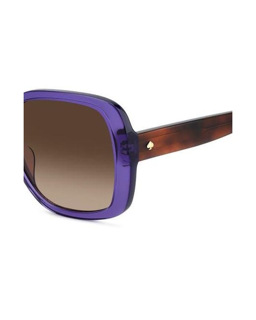 Kate Spade Brown Wenona 57Mm Square Sunglasses