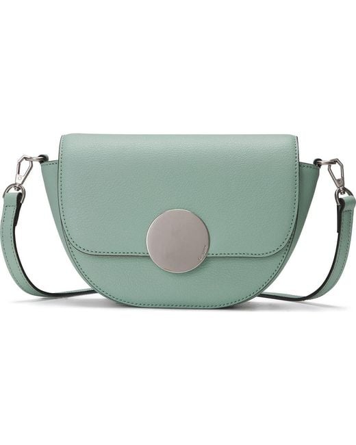 orYANY Green Lottie Leather Saddle Crossbody Bag
