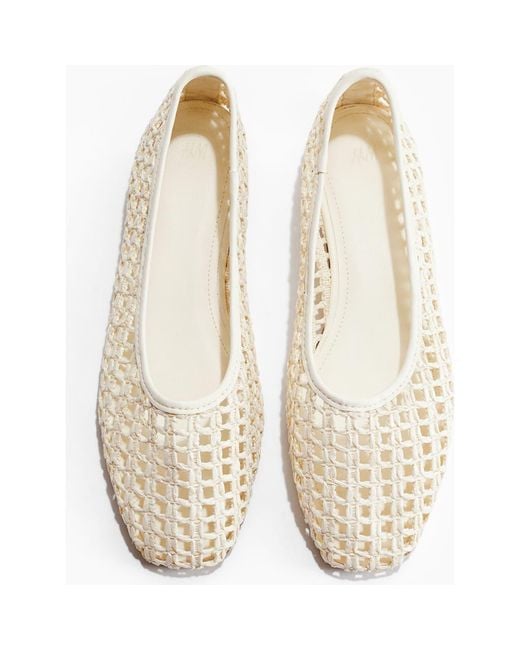 H&M Natural Straw Ballet Flats
