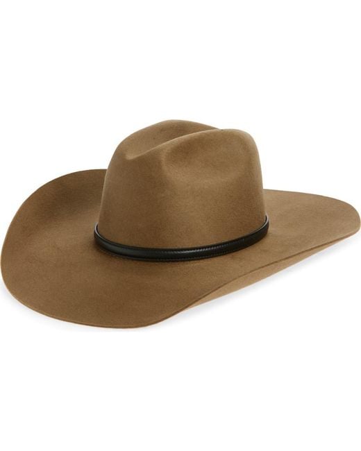 Janessa Leone Brown Nash Wool Fedora