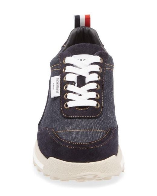 Thom Browne Blue Alumni Tech Runner Sneaker for men