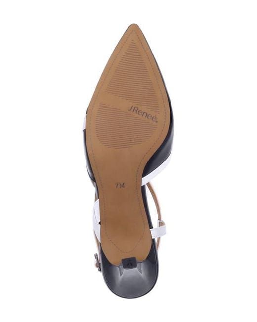 J. Reneé White Aldonsa Ankle Strap Pointed Toe Pump