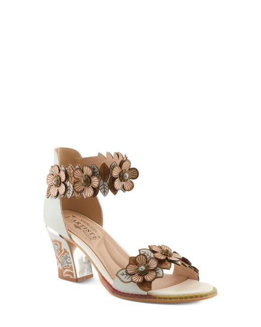Spring Step Metallic Double Love Ankle Strap Sandal