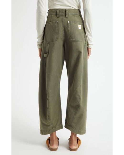 J.W. Anderson Green Twisted Seam Pleated Wide Leg Trousers