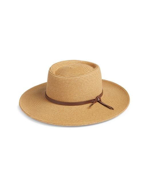 Nordstrom Natural Packable Boater Hat
