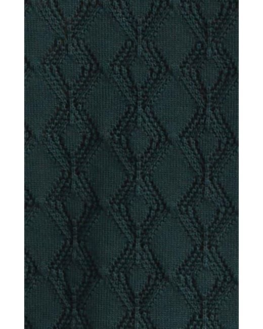 Dolce & Gabbana Green Openwork Polo Sweater for men