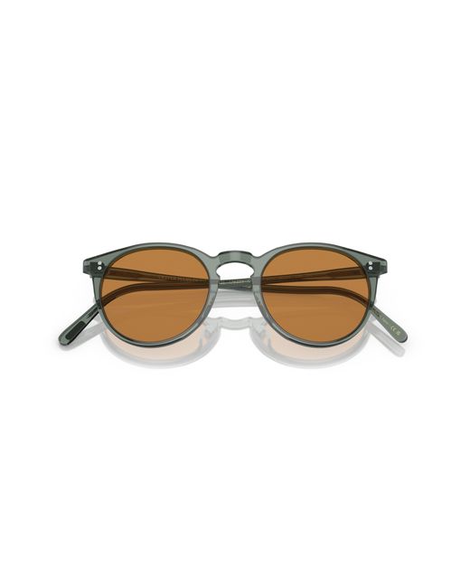 Oliver Peoples Blue O'malley 48mm Round Sunglasses for men