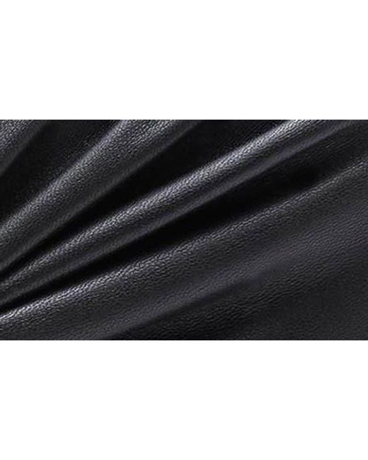 Cult Gaia Black Lisse Leather Clutch