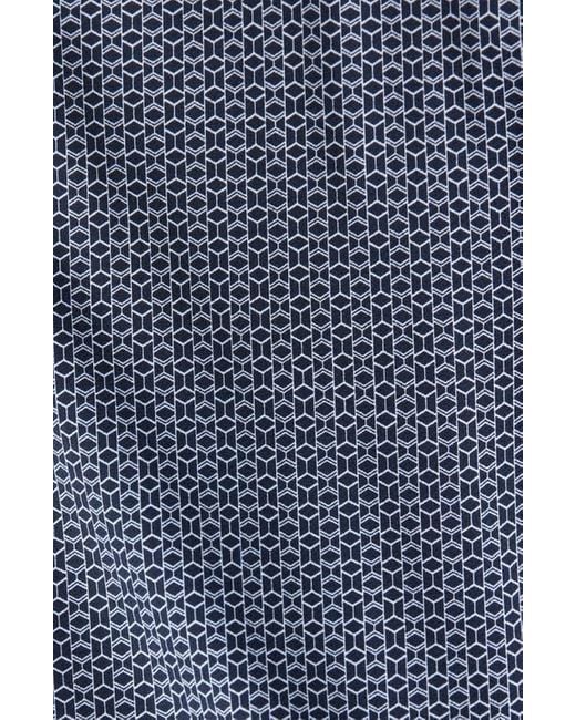 Boss Blue Roan Kent Geo Print Button-Up Shirt for men
