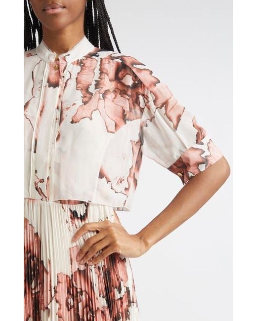 Jason Wu White Pleated Drop Waist Dress